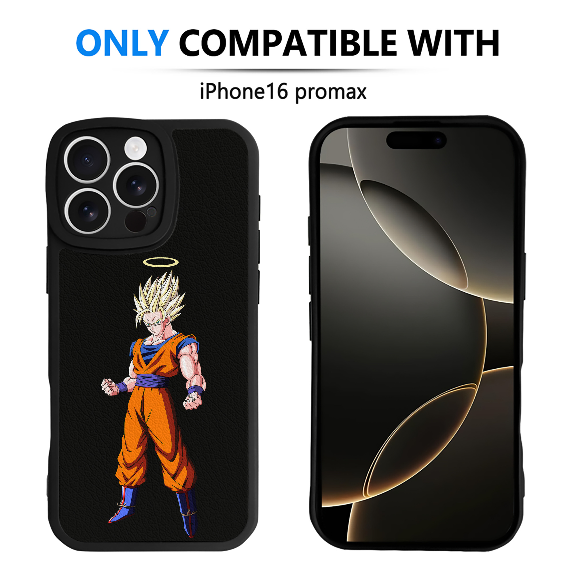 （画像用） ドラゴンボール 孫悟空（そん ごくう）Son Goku カカロット DRAGON BALL Kakarotto 【iPhone 16シリーズ対応】シリコンスマホケース（レザー調） 材質：シリコン